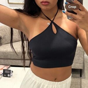 Black Crisscross Top